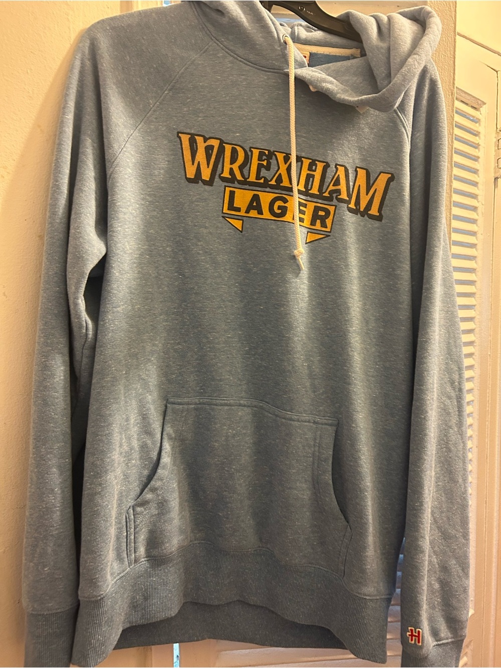 Homage Wrexham AFC Blue Wrexham Lager Hoodie Red Tri-Blend Pullover Mens L